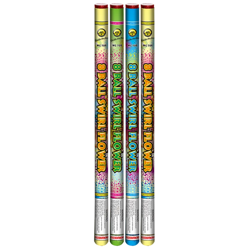 8ボールスワールフラワーローマキャンドルMC706
